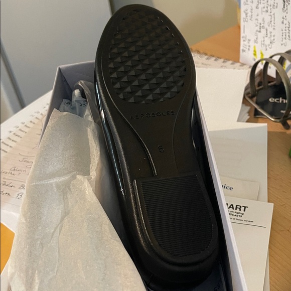 Aerosoles betunis patent leather slip on flats nib 6 m - Picture 4 of 5